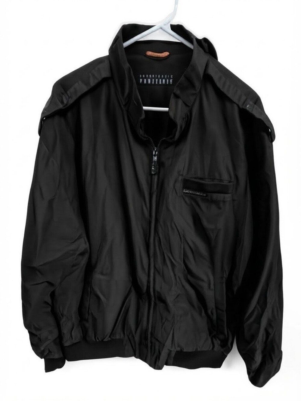 Perry Ellis Portfolio Black Full Zip Utility Jacket XL